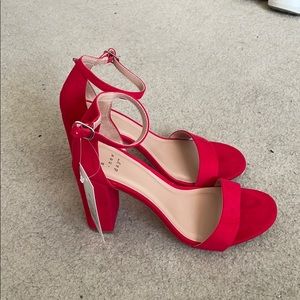 a new day Emma’s wide width microsuede block heels